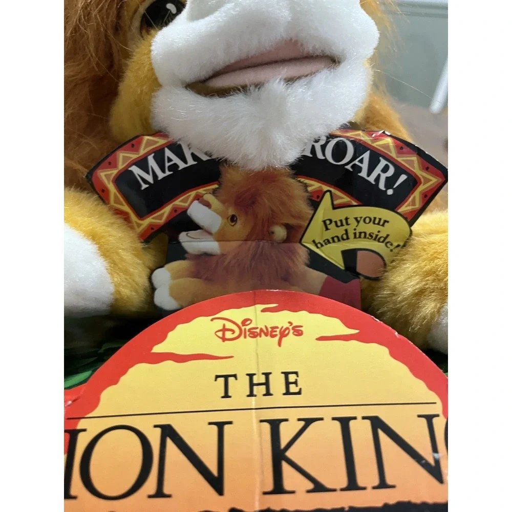 1993 DISNEY THE LION KING ROARING SIMBA STUFFED ANIMAL PLUSH TOY W‎ TAG WORKS